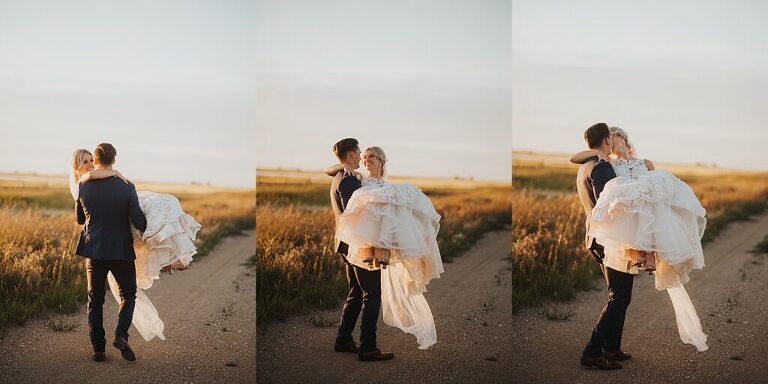 Sunset photos on your wedding day