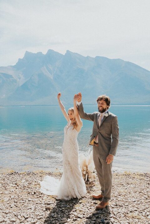 capturing authentic wedding photos - Sarah Rolles Photography - Banff National Park